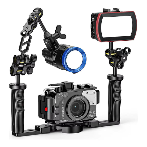 Seafrogs Essential Diving Photography Equipment Dual Ball Joint Arm Lighting System Combination Accessory Anlge Adjustable