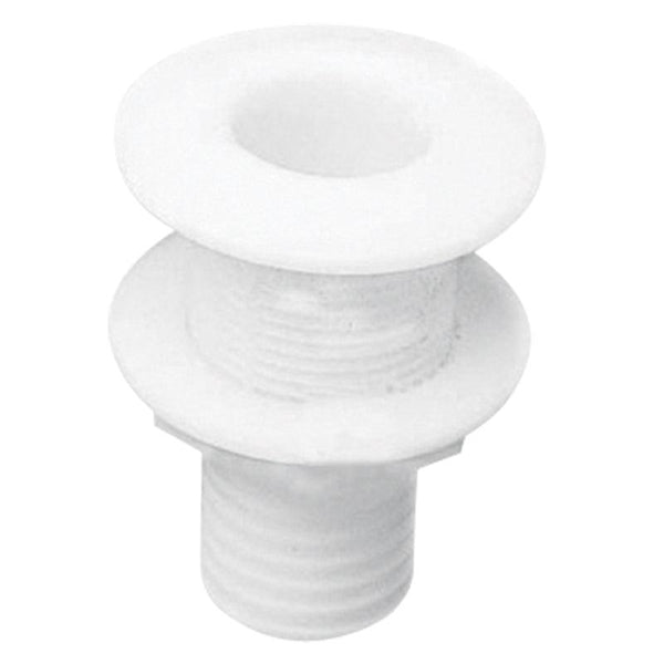 Thru-Hull Fitting 25 mm (1") White with Hose Barb | 4Boats