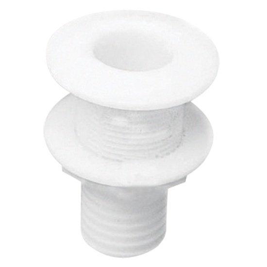 Thru-Hull Fitting 15 mm (5/8 in) Hose Barb, White | 4Boats