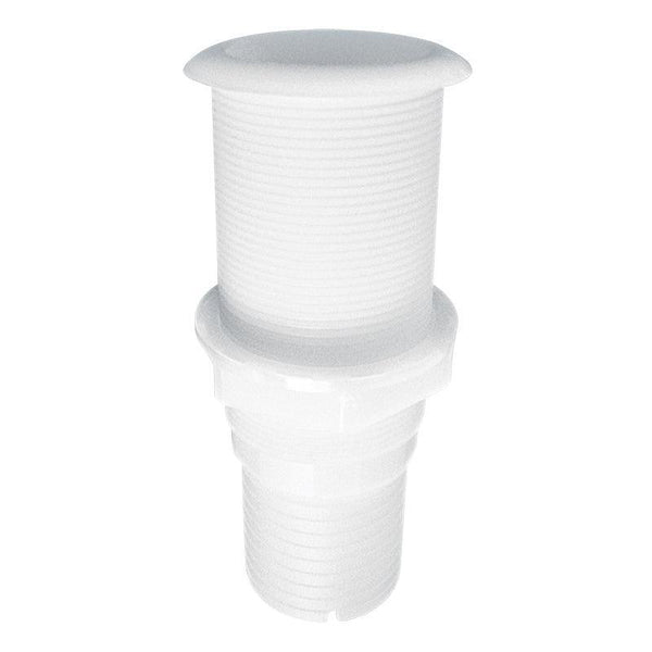 Thru-Hull Threaded 45mm Hose Thru-Hull Fitting 117mm White | 4Boats