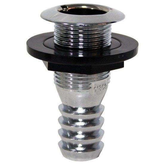 Thru-Hull Flanged Fitting 25 mm (1 in) with 19 mm Hose Barb | 4Boats