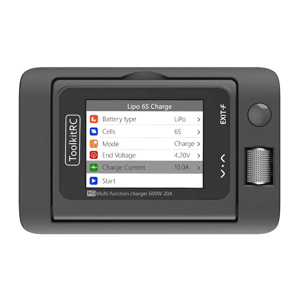 ToolkitRC M9 600W 20A 1-8S Multi-Function DC Smart Balance Charger w/ Voice Alerts