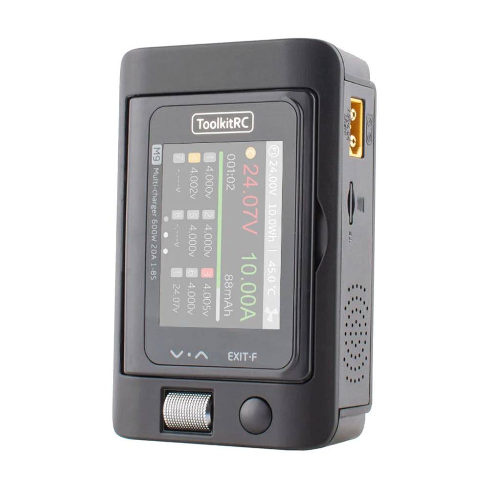 ToolkitRC M9 600W 20A 1-8S Multi-Function DC Smart Balance Charger w/ Voice Alerts