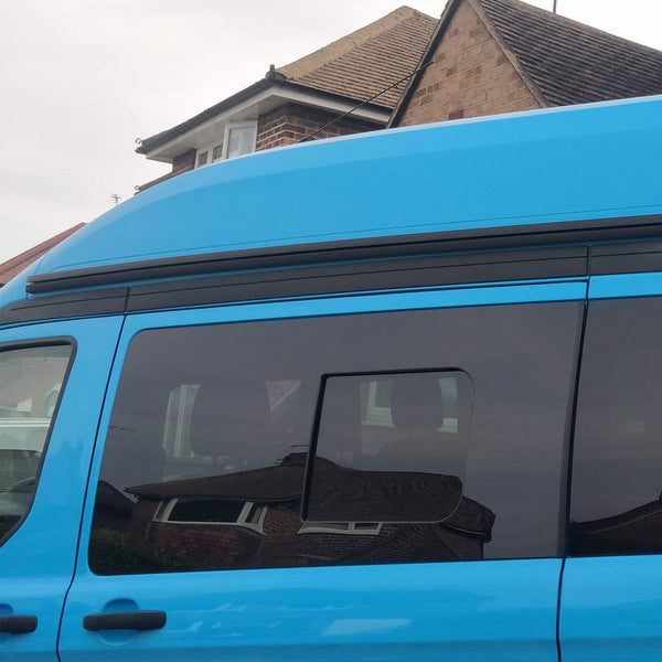 For Transit Custom High-Roof Black Awning Rail –Ideal for Campervan Drive-Away Awnings & Reimo Compatibility