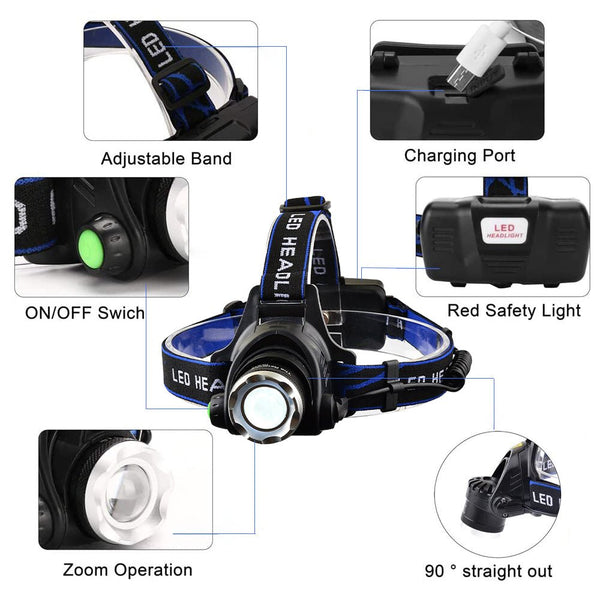 TS Waterproof Rechargeable Headlamp