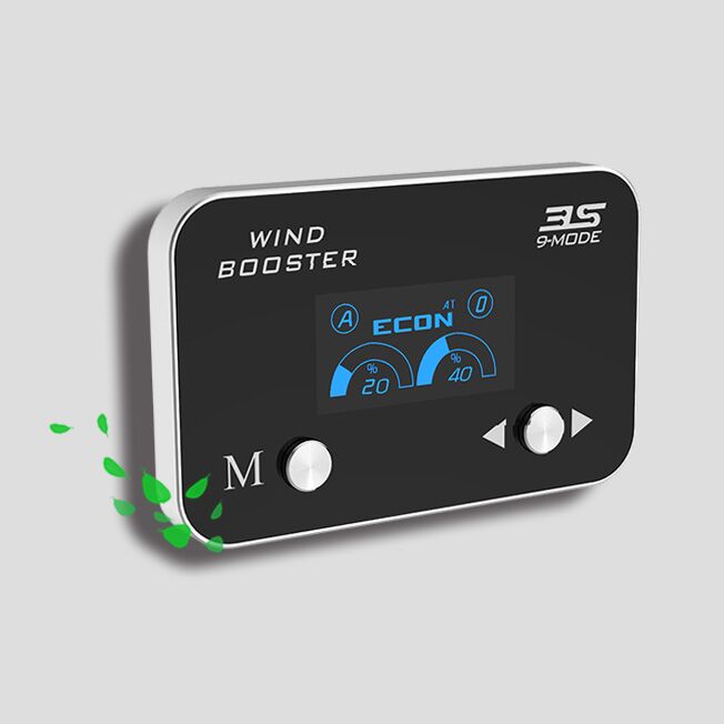 WINDBOOSTER 3S OBD Acceleration Performance Throttle Controller & Pedal Remap - Utilising Chip Tuning / Electronic Engine Tuning - Econ / Sport / Sport+ / Race Modes - OLED Display