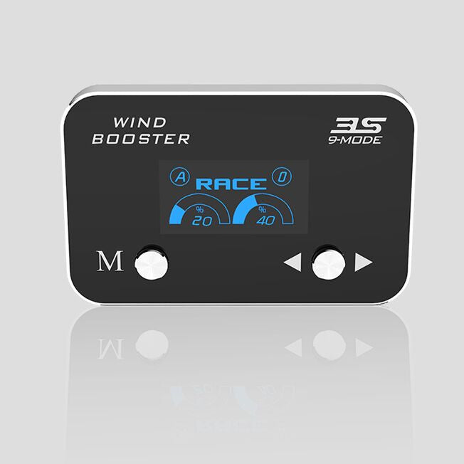 WINDBOOSTER 3S OBD Acceleration Performance Throttle Controller & Pedal Remap - Utilising Chip Tuning / Electronic Engine Tuning - Econ / Sport / Sport+ / Race Modes - OLED Display