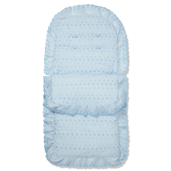 Universal Broderie Anglaise Pushchair Footmuff / Cosy Toes - Fits All Pushchairs / Prams And Buggies