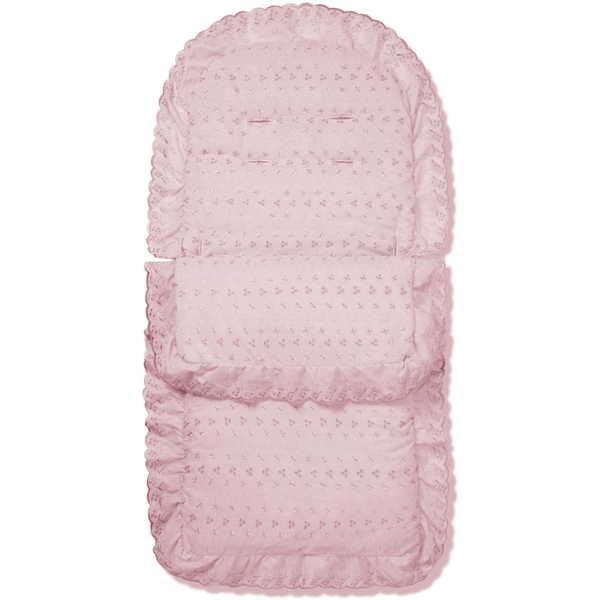 Universal Broderie Anglaise Pushchair Footmuff / Cosy Toes - Fits All Pushchairs / Prams And Buggies