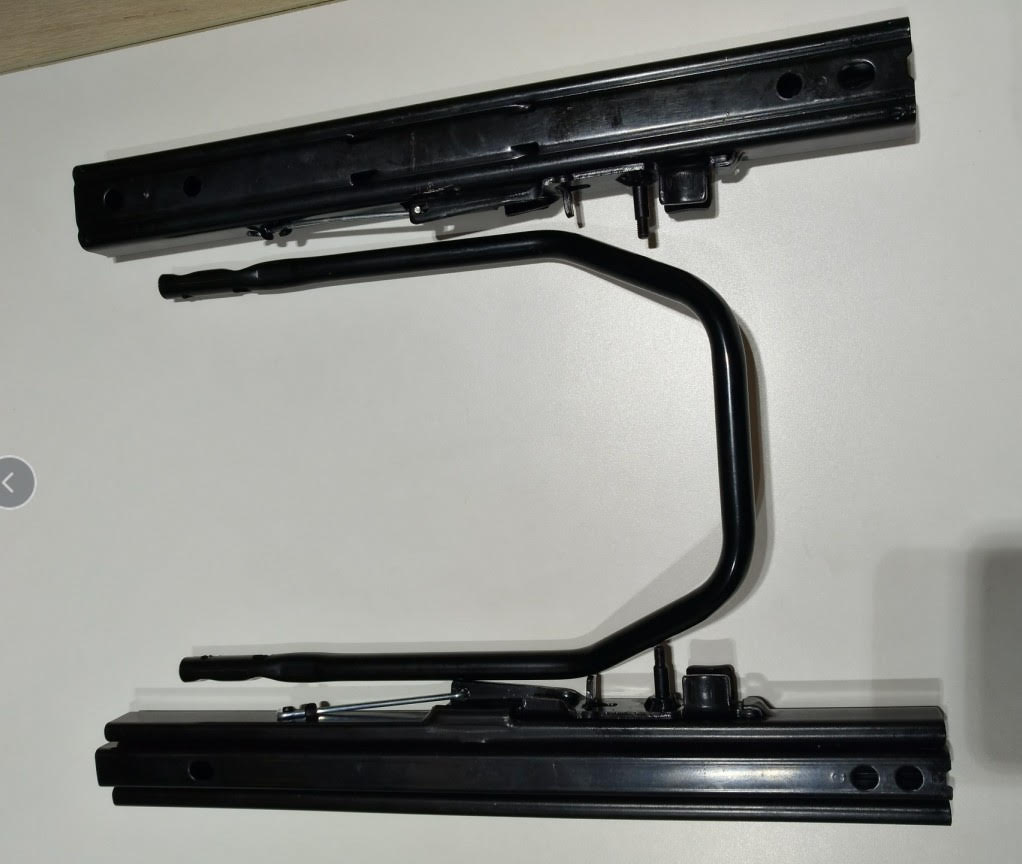 UnionTech Universal base mounted bucket seat slide runners / base plate adapter for x1 seat - Front / Back Sliding Adjustment