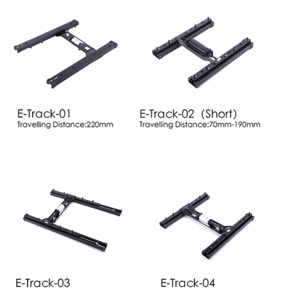 UnionTech Universal base mounted bucket seat slide runners / base plate adapter for x1 seat - Front / Back Sliding Adjustment