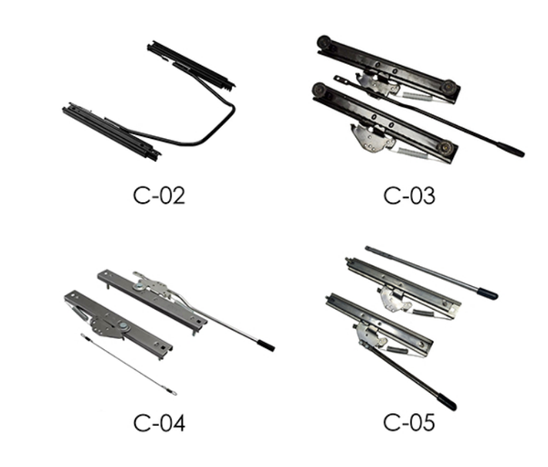 UnionTech Universal base mounted bucket seat slide runners / base plate adapter for x1 seat - Front / Back Sliding Adjustment