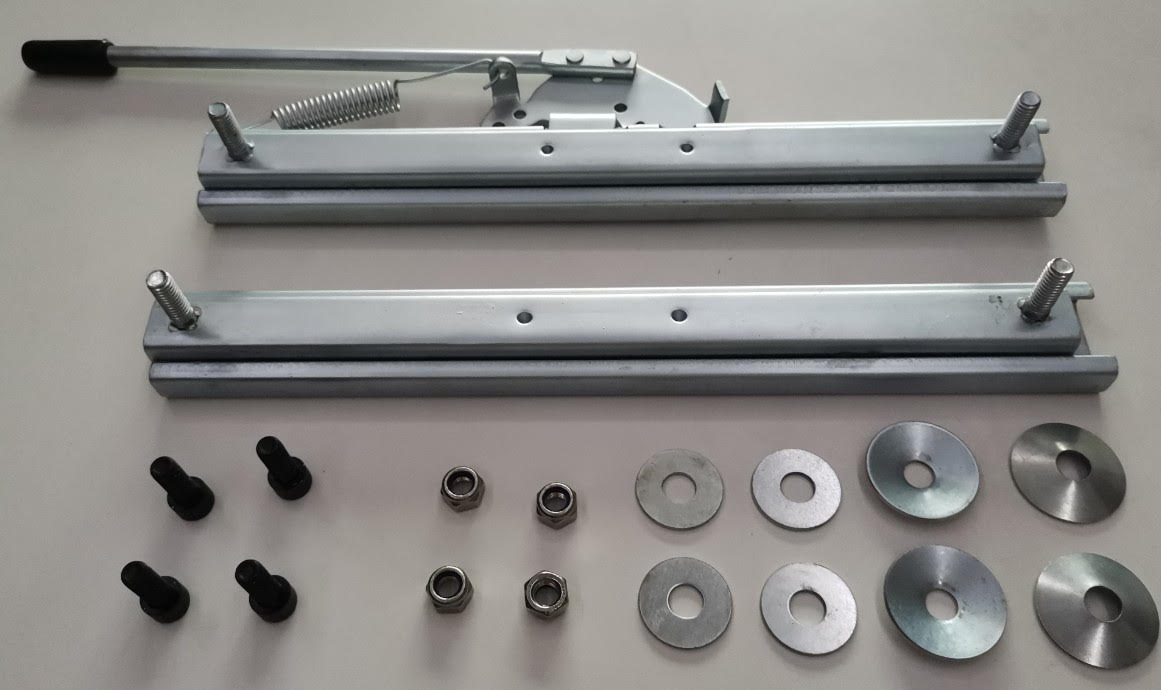 UnionTech Universal base mounted bucket seat slide runners / base plate adapter for x1 seat - Front / Back Sliding Adjustment
