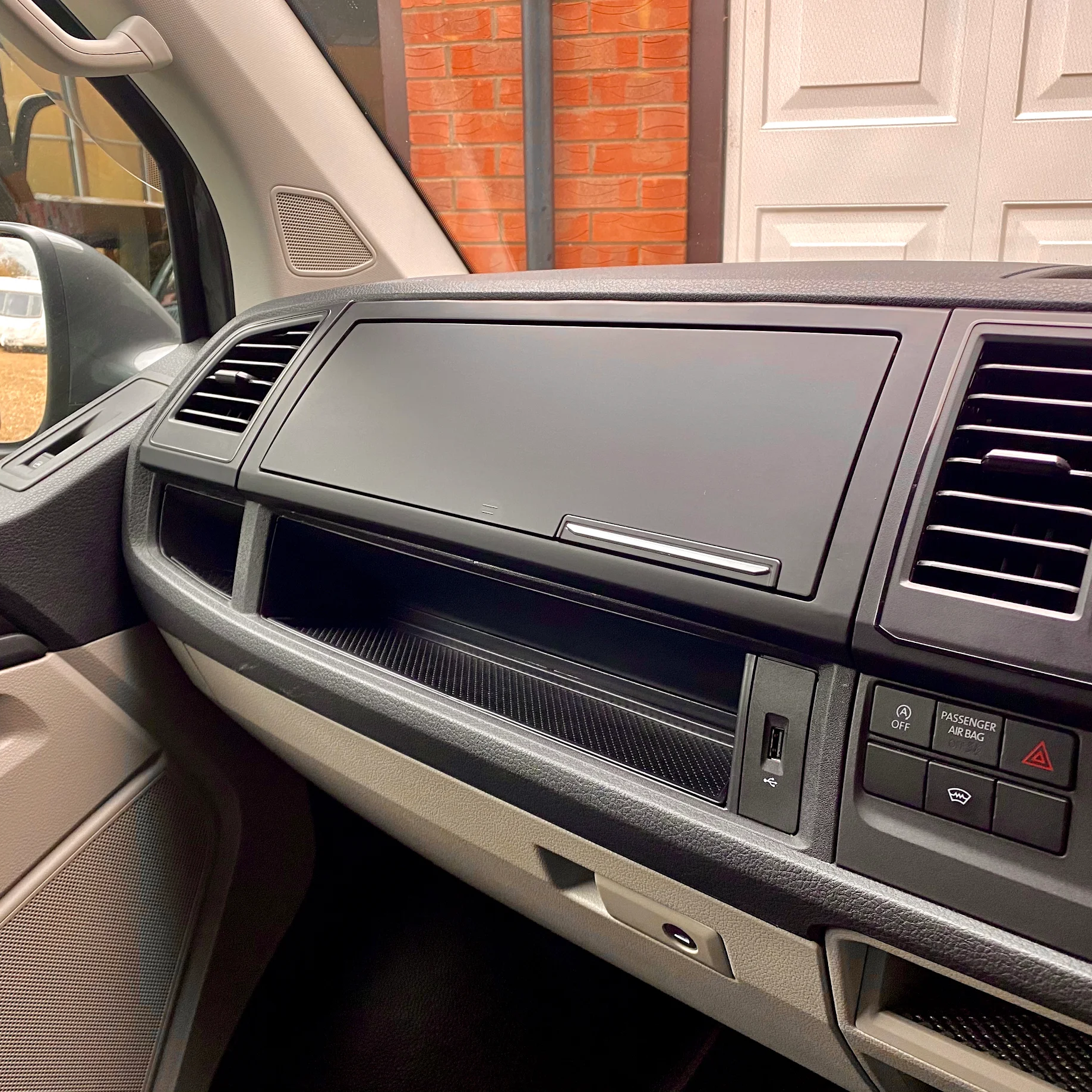 For VW T6 Transporter Glove Box Comfort Dash Conversion Textured Painted and Ready to Fit