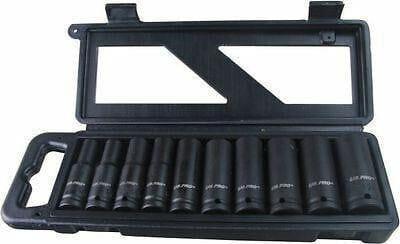 US PRO 10pc 1/2 dr EUROPEAN DIN deep impact sockets metric  B1343