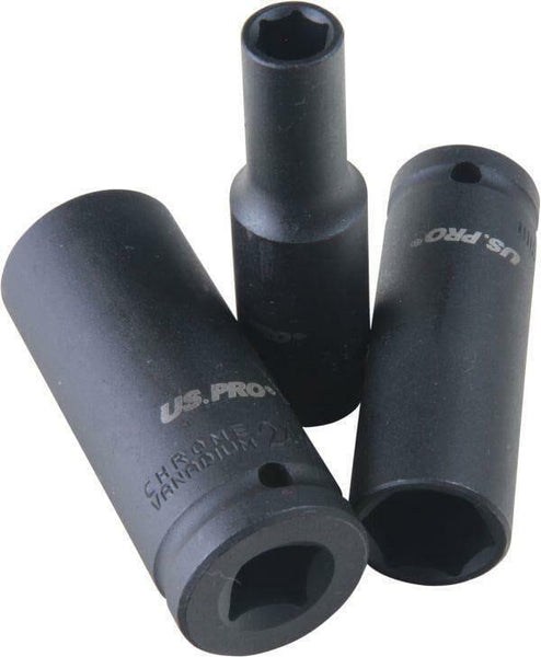 US PRO 10pc 1/2 dr EUROPEAN DIN deep impact sockets metric  B1343