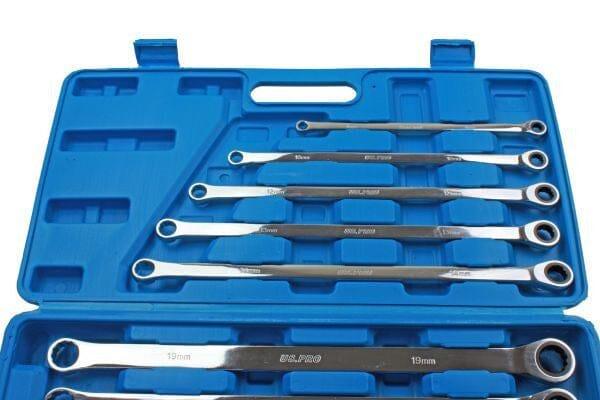 US PRO 10pc Extra Long Double Ring Single Gear Ratchet Spanner Wrench Set 8 - 19mm 3224