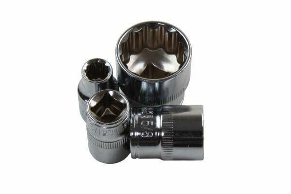 US PRO 12pc 3/8"dr Shallow SAE Sockets 12 Point On Rail 1/4" to 7/8" 1391