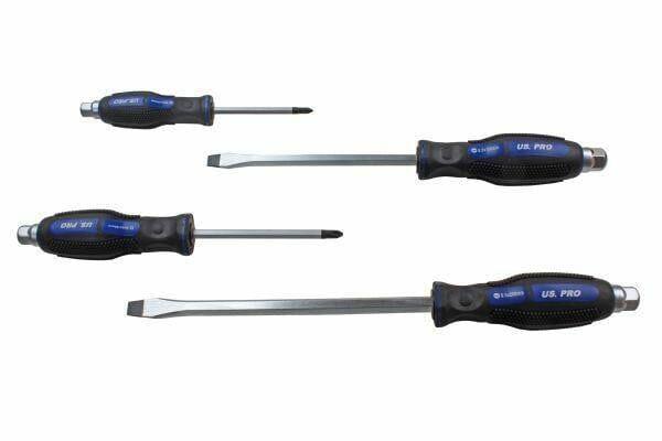 US PRO 12PC Go Through Screwdriver Set Slotted + Philips  1610