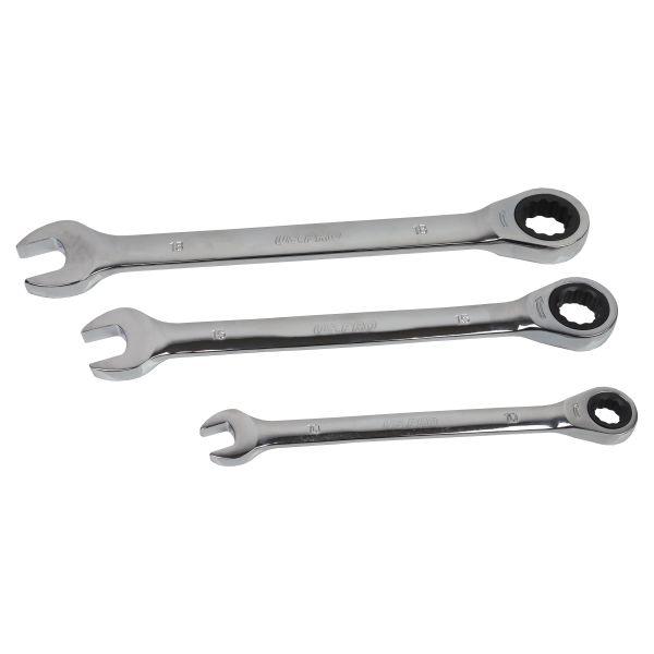 US PRO 12pc Metric Gear Ratchet Combination Spanner Wrench Set 8-19mm 2233