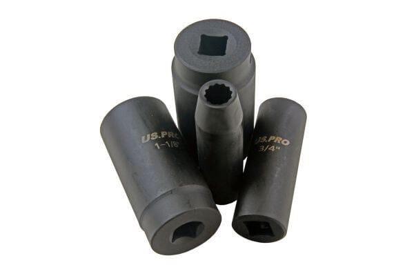 US PRO 13pc 1/2 dr Deep Impact Sockets SAE AF Imperial 12 point Bi-Hex 1485