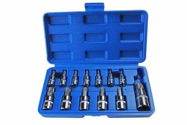 US PRO 13pc Torx Star Bit Socket Set - Tamper Bit Sockets T8 - T70 1497