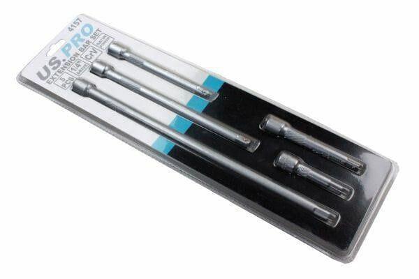 US PRO 1/4" Dr Extension Bar Set 5pc - 50 / 75 / 100 / 150 / 225mm 4157