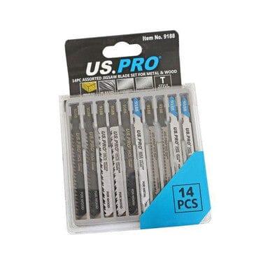 US PRO 14PC Assorted Jigsaw Blade Set For Metal & Wood 9188