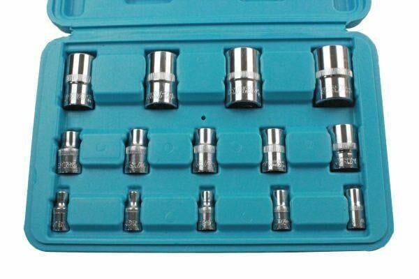 US PRO 14pc E Torx Sockets 1/4 - 3/8 - 1/2" dr E4 - E24 1694