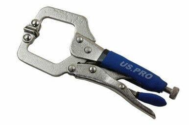US PRO 150mm LOCKING C CLAMP with Swivel Contact Pads Mole Vice Grip 1607