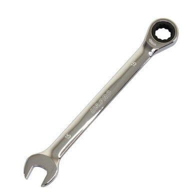 US PRO 15mm Ratchet Spanner Wrench 72 Teeth Open & Ring End Wrench 3576