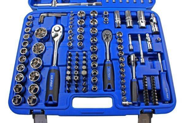 US PRO 172 Piece Metric 1/4 - 3/8 - 1/2" Drive Superlock Socket Set 2082