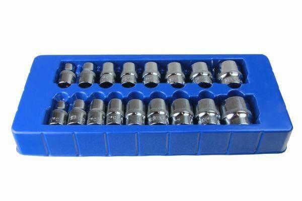 US PRO 17pc 1/2 dr Shallow Sockets 12 Point 10-30mm 1395