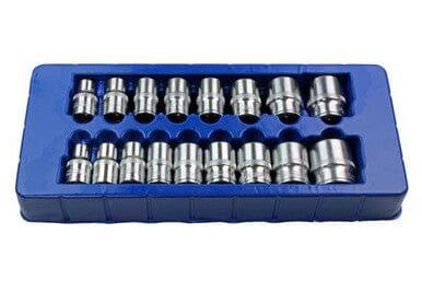 US PRO 17pc 1/2 dr Shallow Sockets 6 point 10-30mm 1394