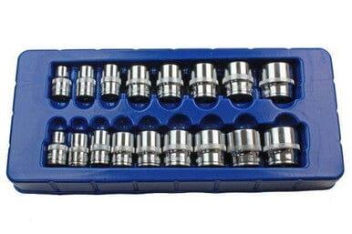 US PRO 17pc 3/8 dr Shallow Sockets Set, Socket 6 Point 8-24mm 1376