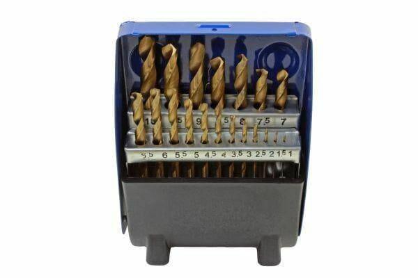 US PRO 19pc HSS Titanium Coated Metric Drill Bit Set 1 - 10mm 2410