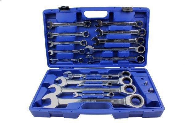 US PRO 20PC 8 - 32mm Metric Gear Ratchet Combination Spanner Wrench Set 3236