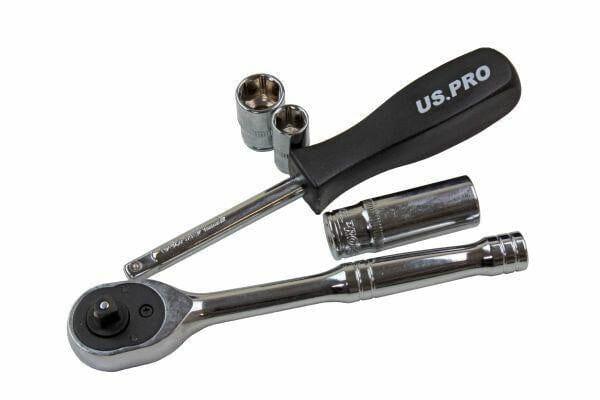 US PRO 24pc 1/4 Dr 6 Point Metric Socket Set 4 - 13mm 3253