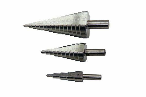 US PRO 3 Piece HSS Step Drill Bit Set 4mm to 32mm Cone Cutters Hole Saw 2604