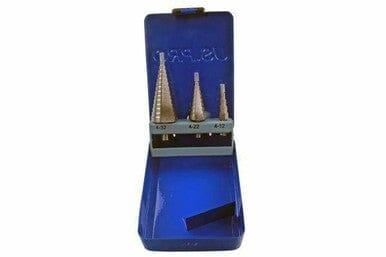 US PRO 3 Piece HSS Step Drill Bit Set 4mm to 32mm Cone Cutters Hole Saw 2604