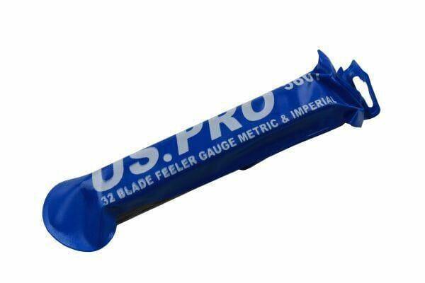 US PRO 32 Blade Leaf Dual Marked Metric and Imperial Feeler Gauge 5867