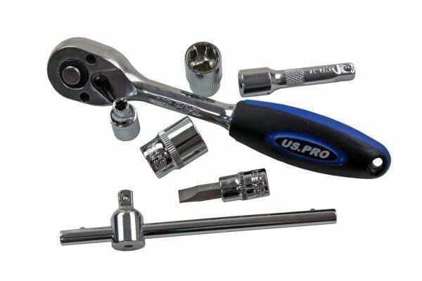 US PRO 33PC 1/4" DR Super Lock Metric Socket, Screwdriver & Hex Bit Set 1381