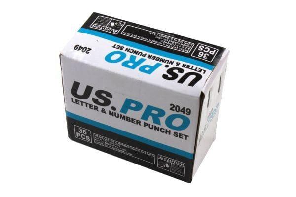 US PRO 36pc 4mm Large Letter And Number Punch / Metal Stamp Security Set 2049