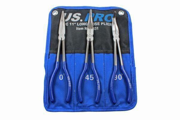 US PRO 3pc 11" Long Nose Pliers Set 1831