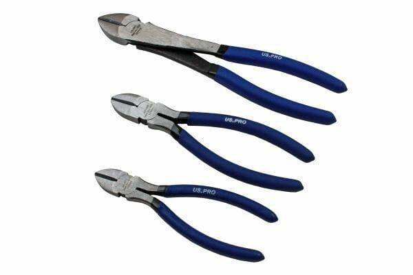 US PRO 3pc Diagonal Side Cutting Plier Set 6", 8", 10" 1820