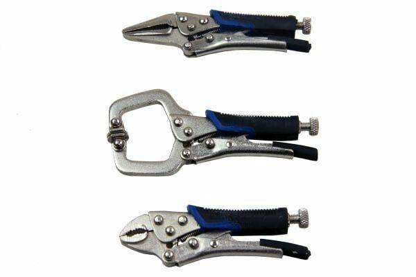 US PRO 3pc Grip Handles Mini locking Clamp & Pliers Set 2061