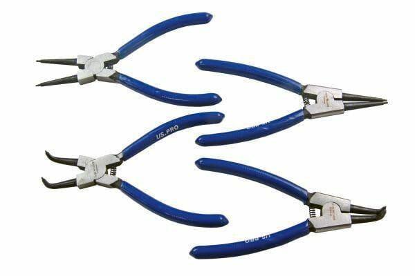 US PRO 4 Piece 6" 150mm Circlip, Snap Ring Pliers, Internal External 2059