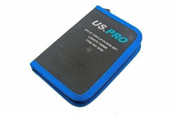 US PRO 4 Piece 6" 150mm Circlip, Snap Ring Pliers, Internal External 2059