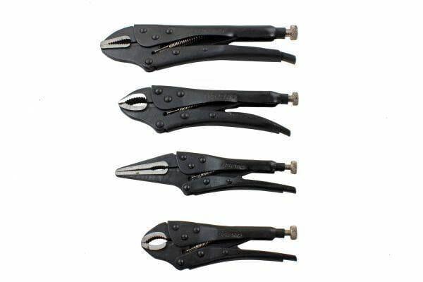 US PRO 4pc Black Locking Pliers Set 5" 6.5" 7" & 10" - Mole Vice Clamp Grips 1674