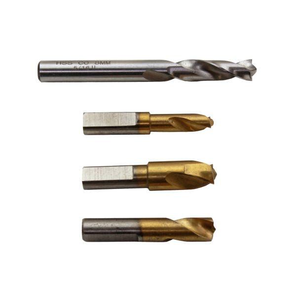US PRO 4PC HSS Cobalt Spot Weld Drill Set 6.5mm 8mm 10mm & 8mm 2646